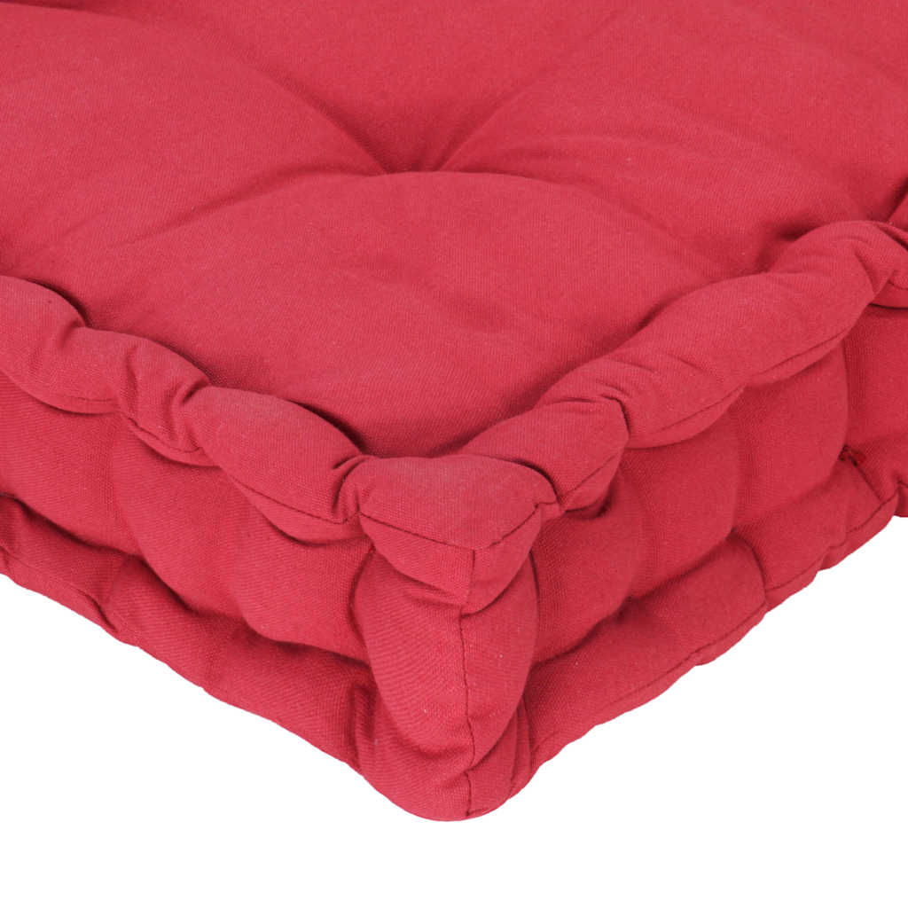 Cuscini per Pallet e Pavimento 2 pz in Cotone Rosso Bordò
