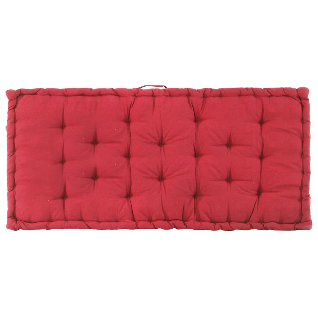 Cuscini per Pallet e Pavimento 2 pz in Cotone Rosso Bordò