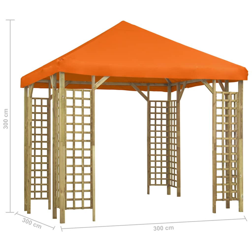 Gazebo 3x3 m Arancione