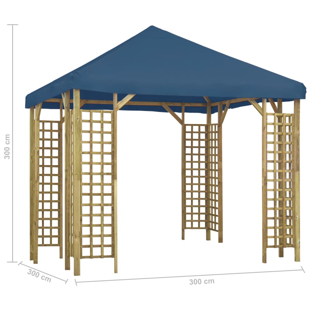 Gazebo 3x3 m Blu