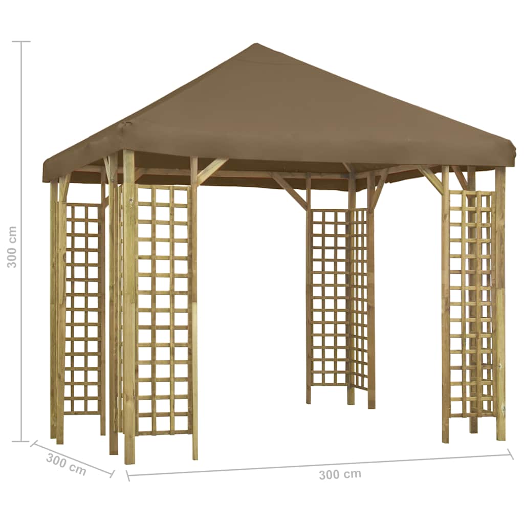 Gazebo 3x3 m Grigio Talpa