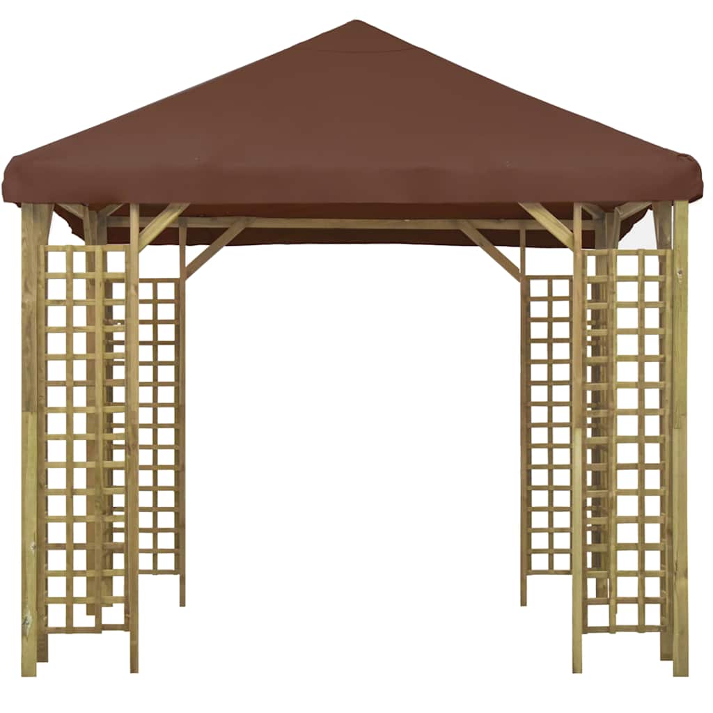 Gazebo 3x3 m Marrone