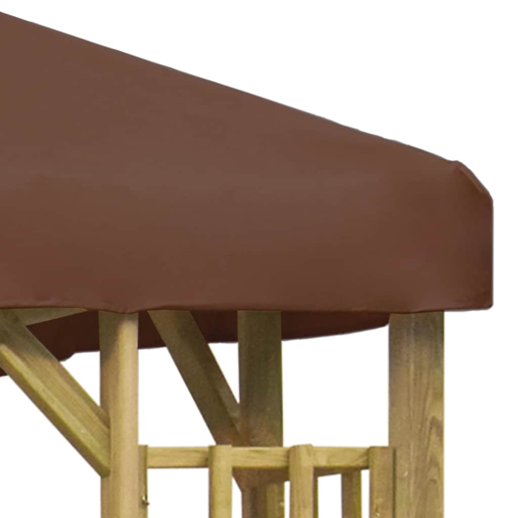 Gazebo 3x3 m Marrone