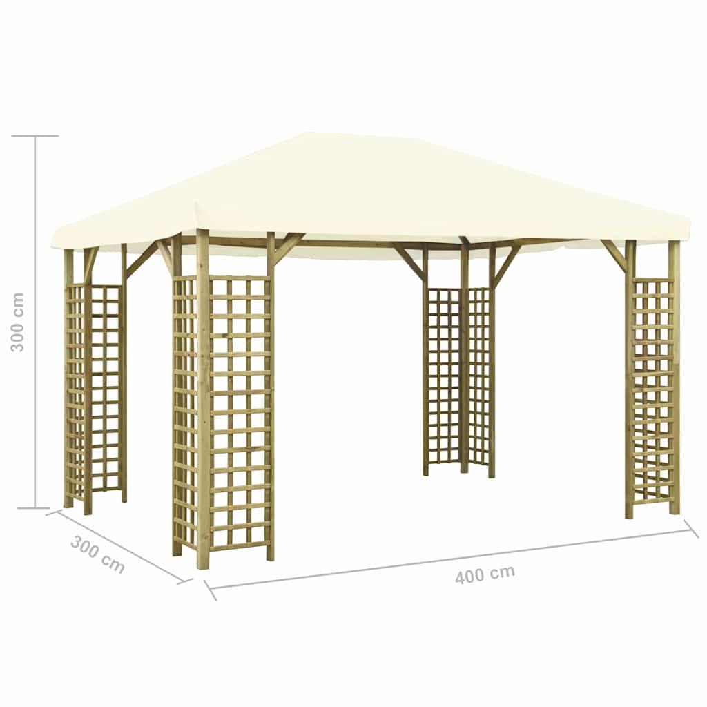 Gazebo 4x3 m Crema