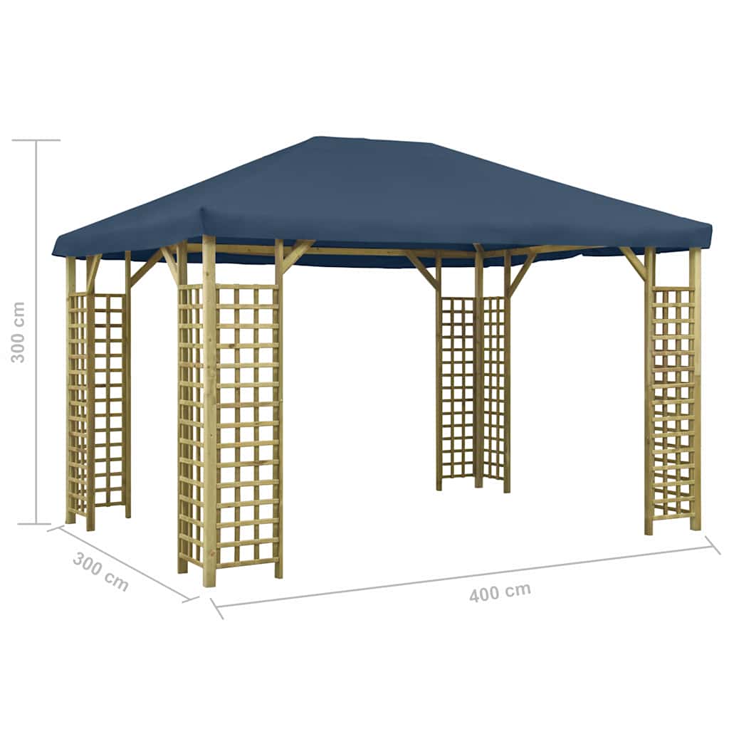 Gazebo 4x3 m Blu