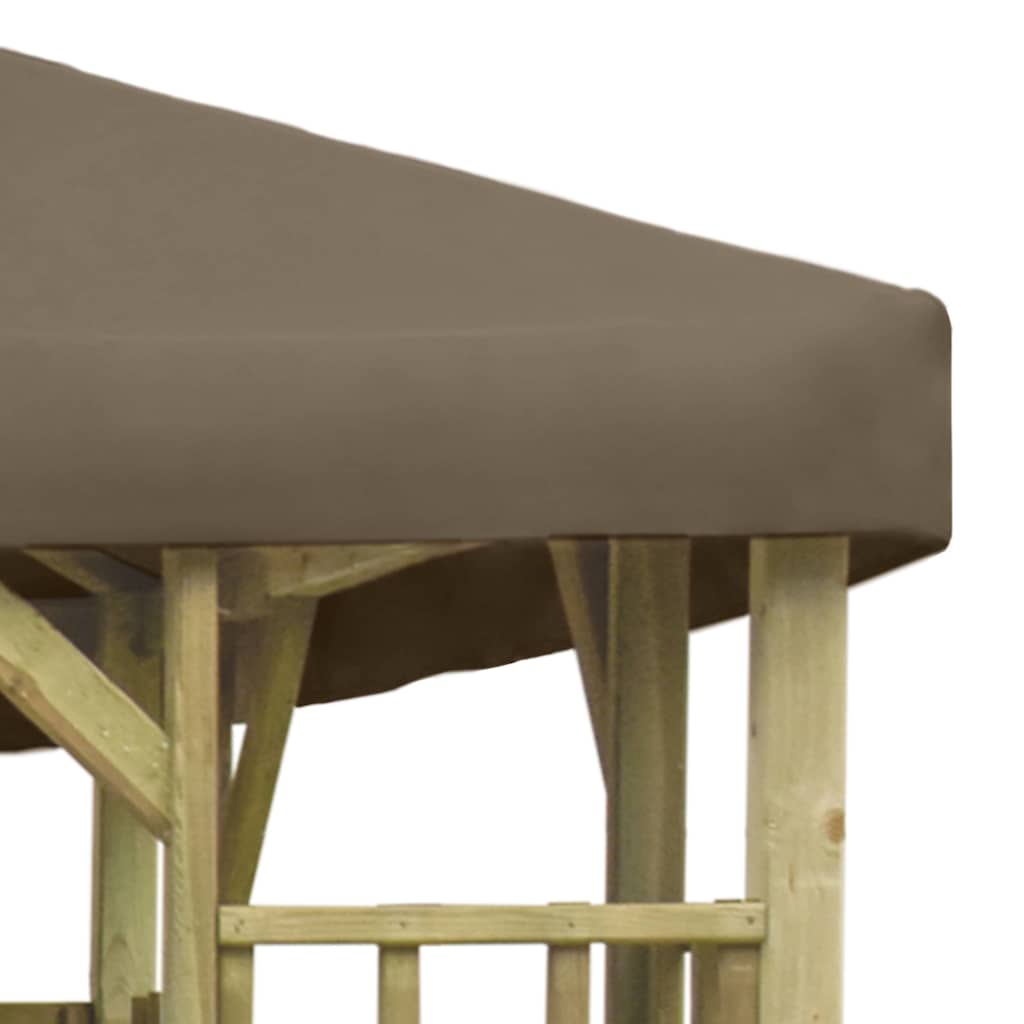Gazebo 4x3 m Grigio Talpa