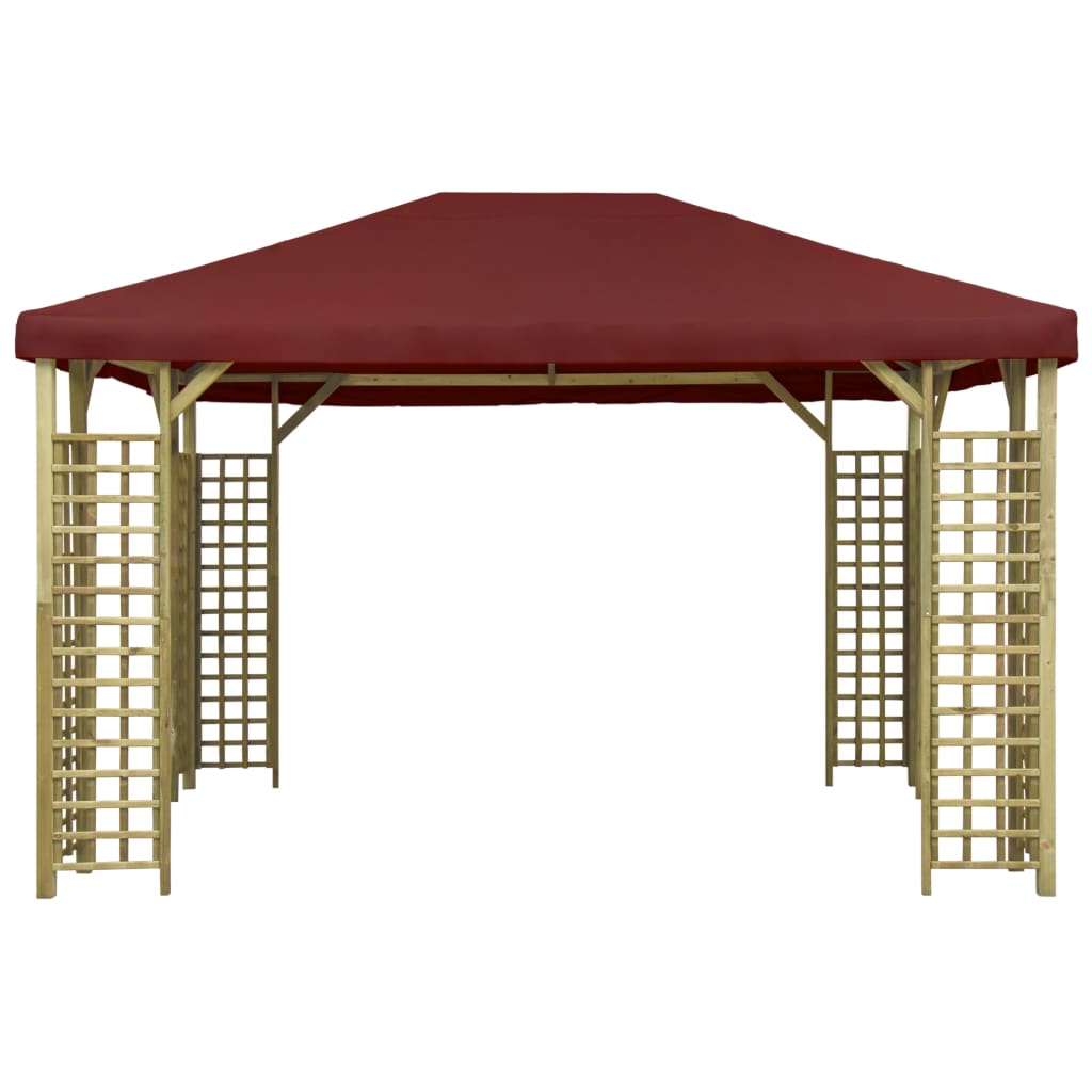 Gazebo 4x3 m Rosso Bordò