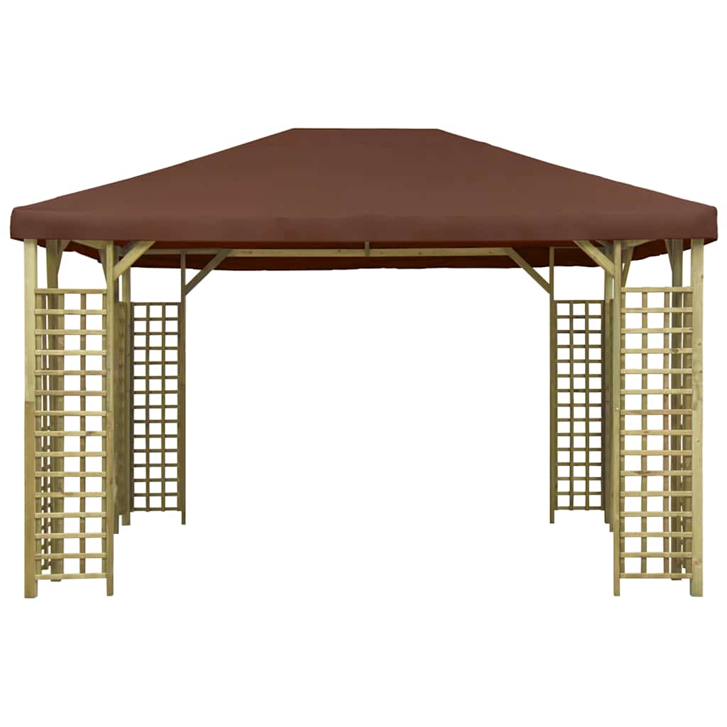 Gazebo 4x3 m Marrone