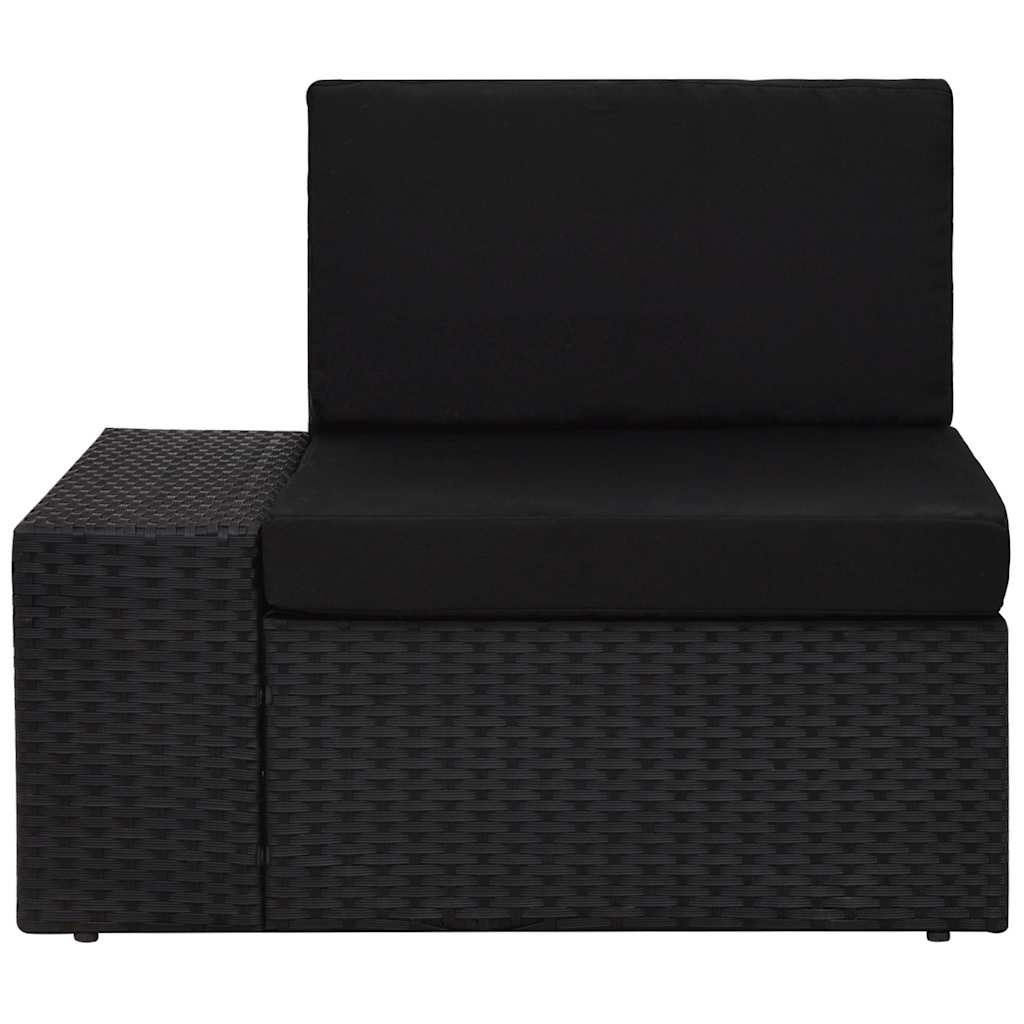 Set Divani da Giardino 6 pz in Polyrattan Nero