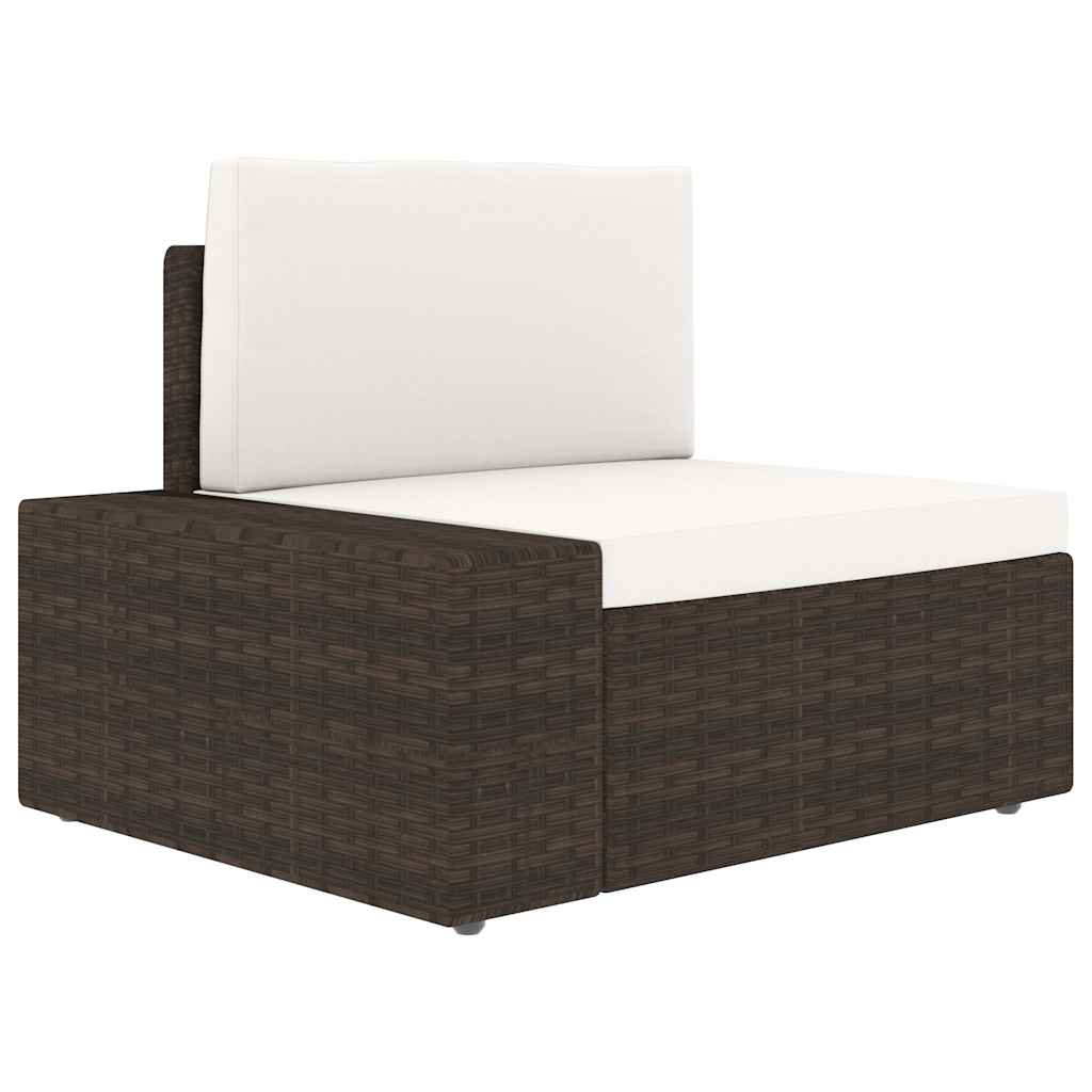 Set Divani da Giardino 4 pz in Polyrattan Marrone