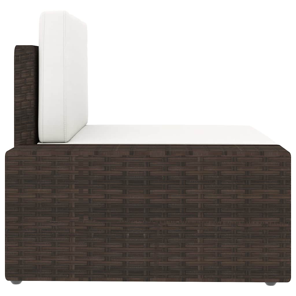 Set Divani da Giardino 4 pz in Polyrattan Marrone