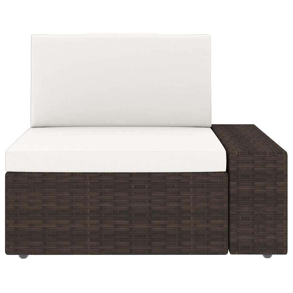 Set Divani da Giardino 4 pz in Polyrattan Marrone