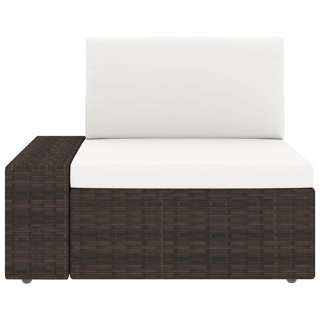 Set Divani da Giardino 4 pz in Polyrattan Marrone