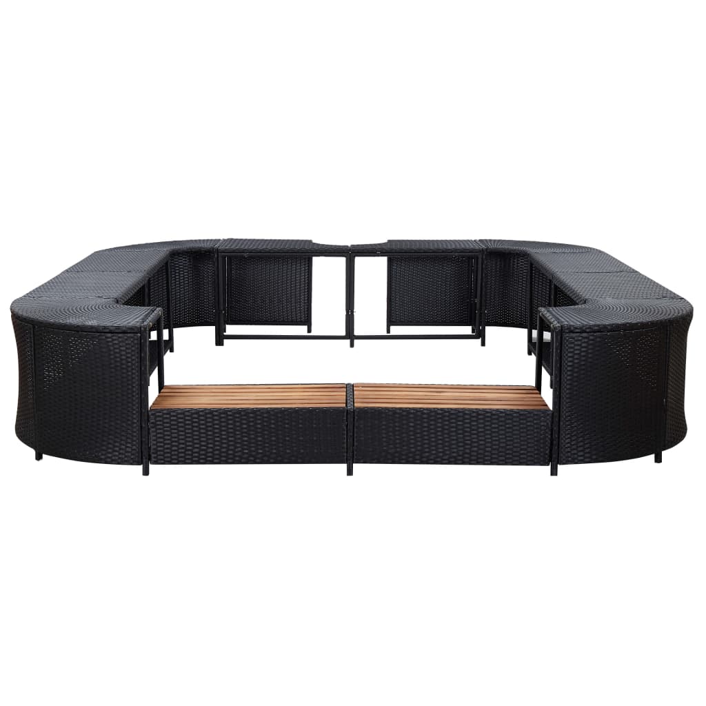 Vasca Idromassaggio con Bordo Lay-Z-Spa Blu e Nero