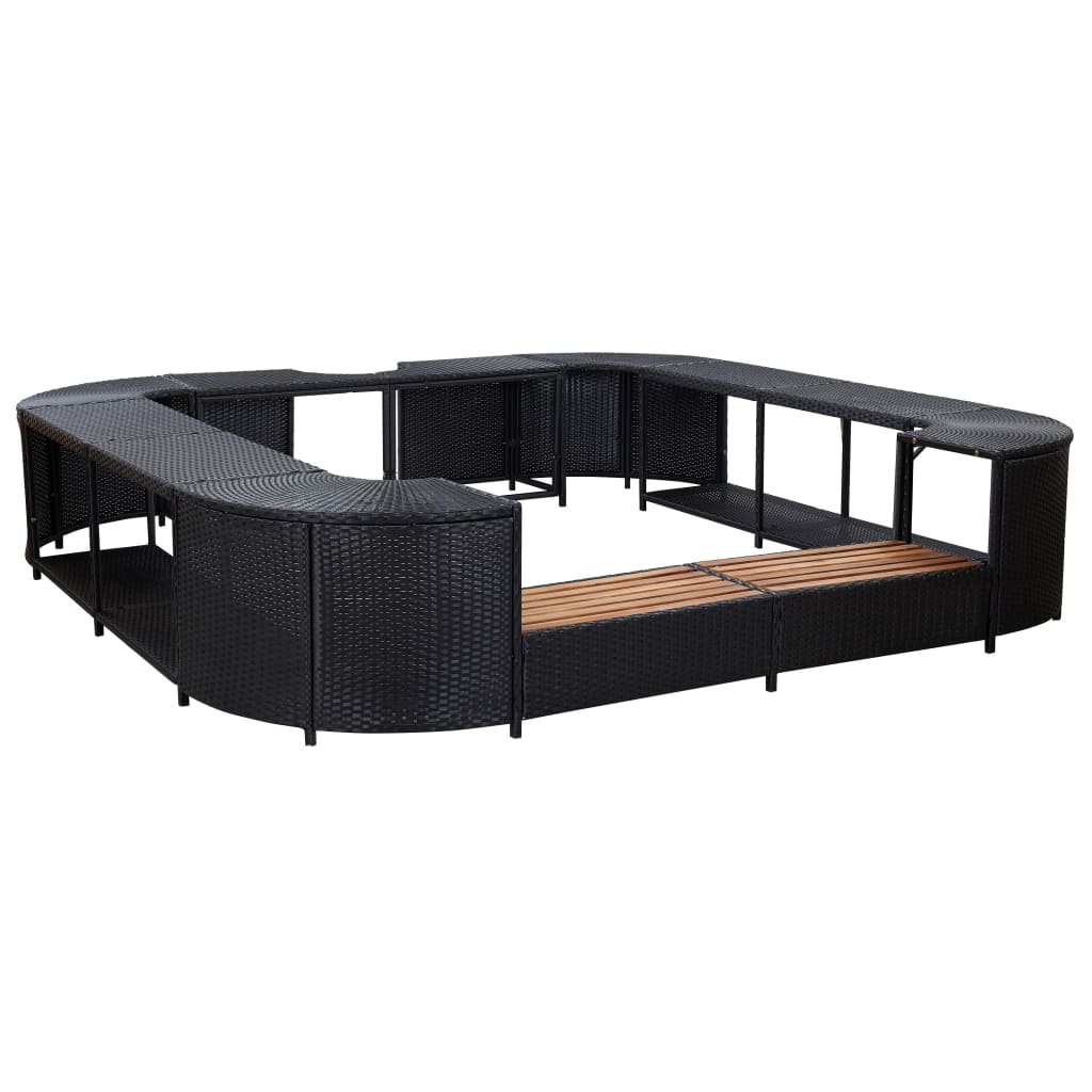Vasca Idromassaggio con Bordo Lay-Z-Spa Blu e Nero