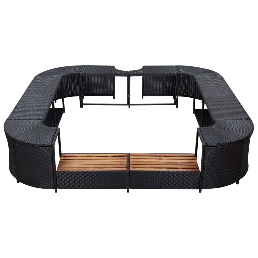 Vasca Idromassaggio con Bordo Lay-Z-Spa Blu e Nero
