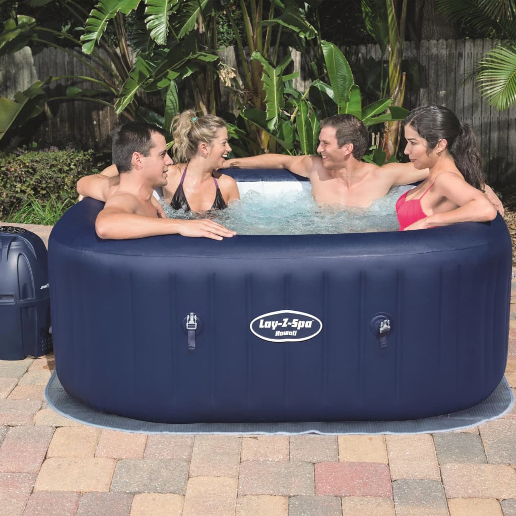 Vasca Idromassaggio con Bordo Lay-Z-Spa Blu e Nero