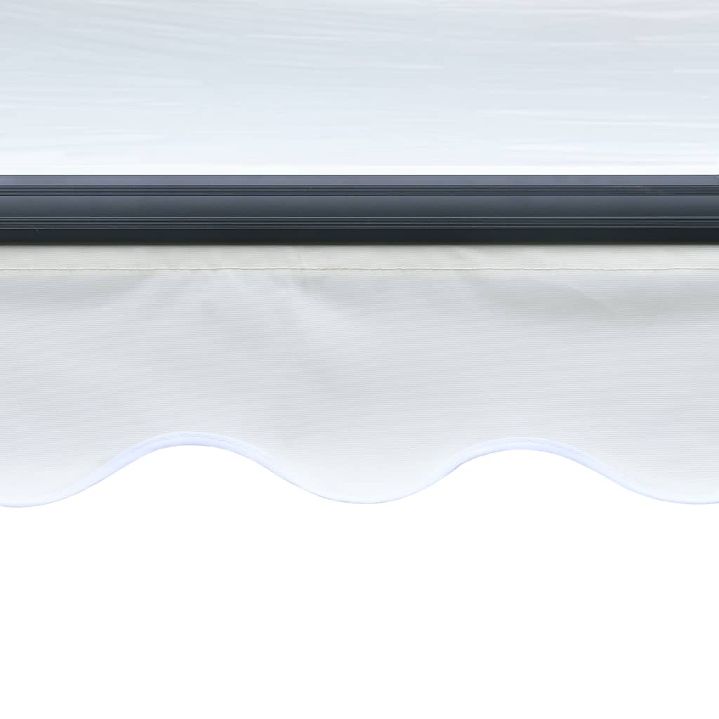 Tenda da Sole Retrattile Manuale con LED 600x300 cm Crema