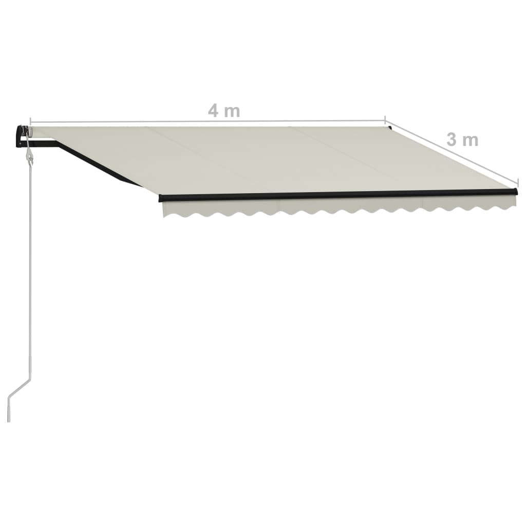 Tenda da Sole Retrattile Automatica 400x300 cm Crema