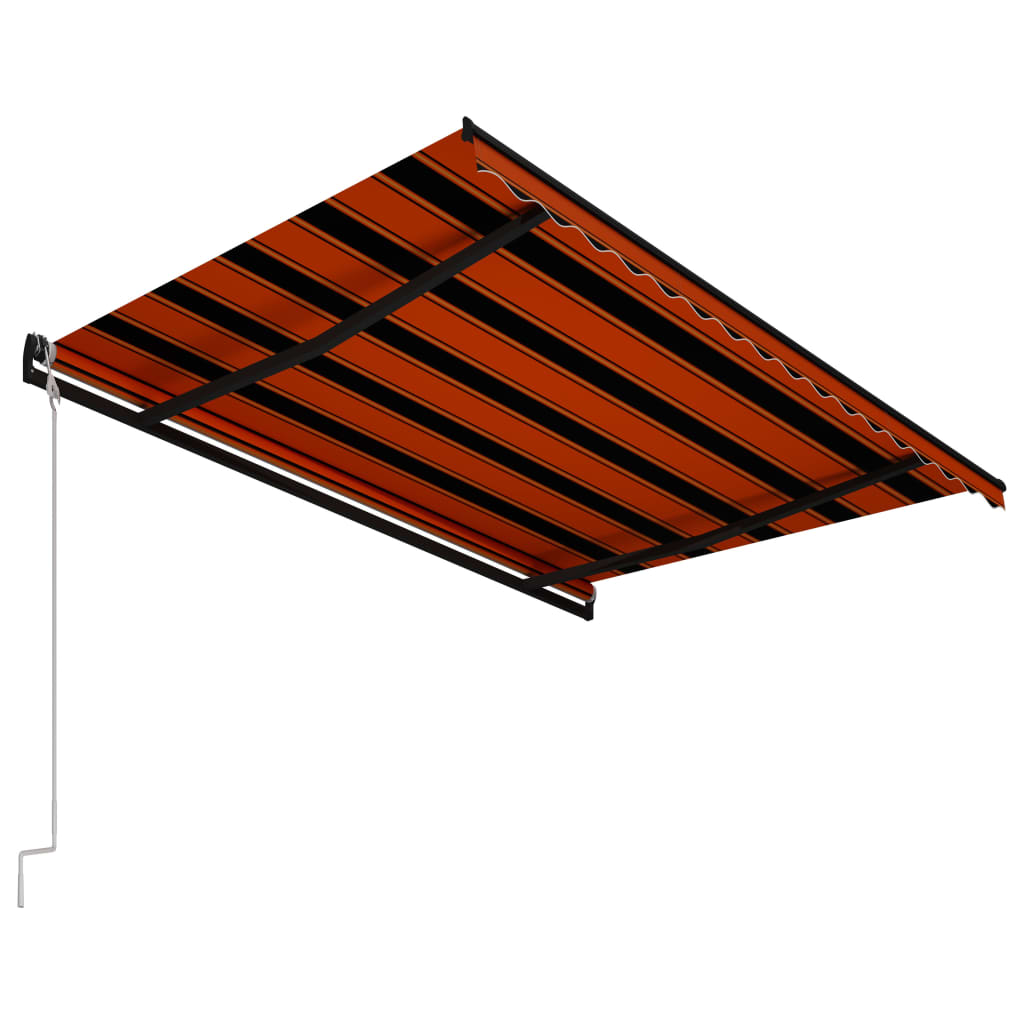Tenda da Sole Retrattile Automatica 400x300cm Arancione Marrone