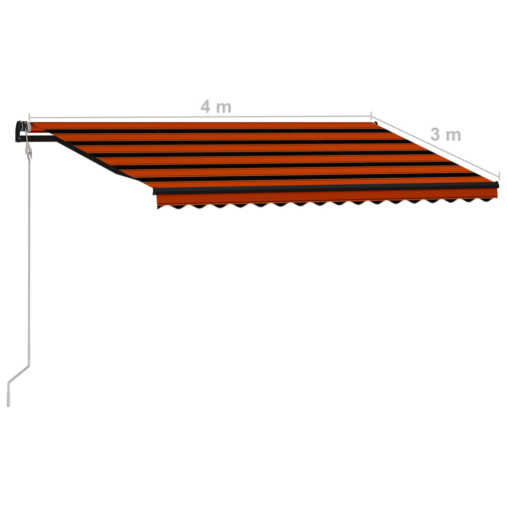 Tenda da Sole Retrattile Automatica 400x300cm Arancione Marrone