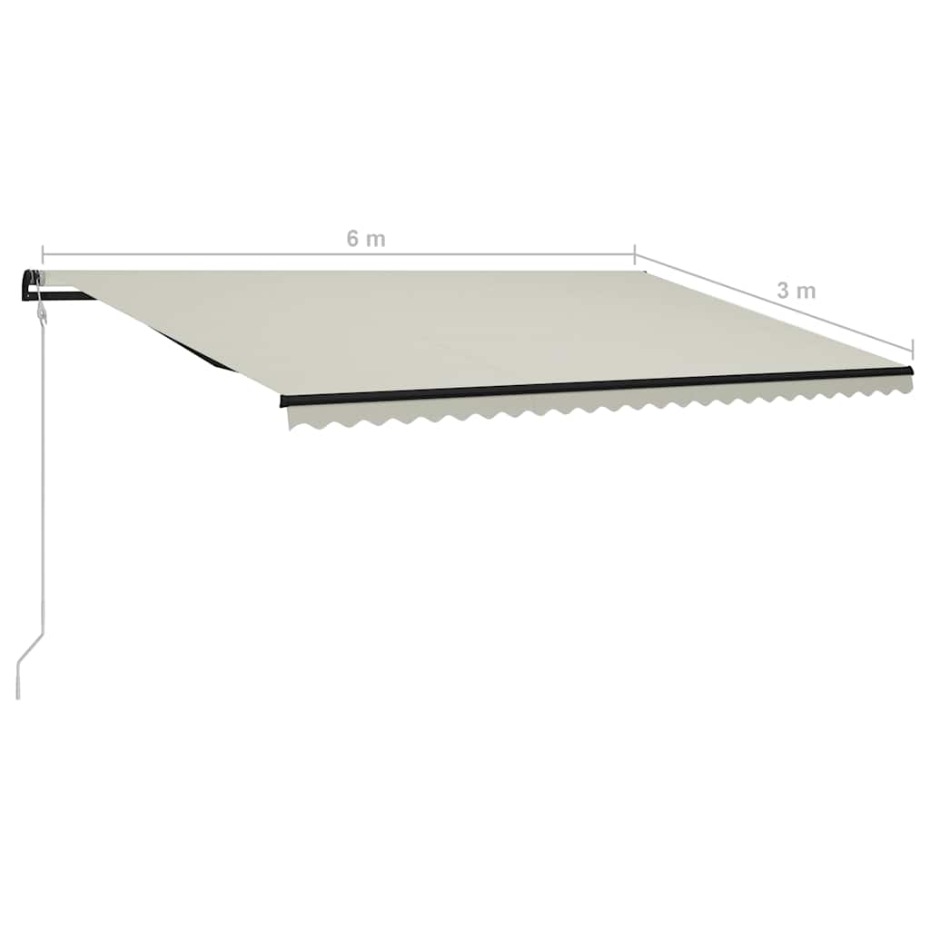 Tenda da Sole Retrattile Automatica 600x300 cm Crema
