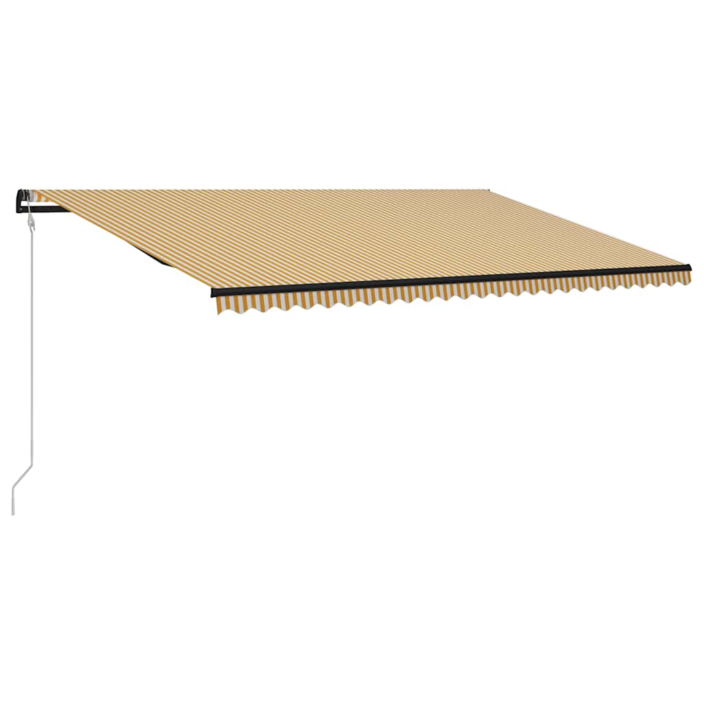 Tenda da Sole Retrattile Automatica 600x300 cm Gialla e Bianca