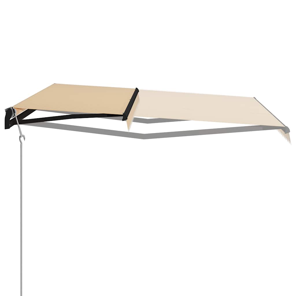 Tenda da Sole Retrattile Automatica 600x300 cm Gialla e Bianca
