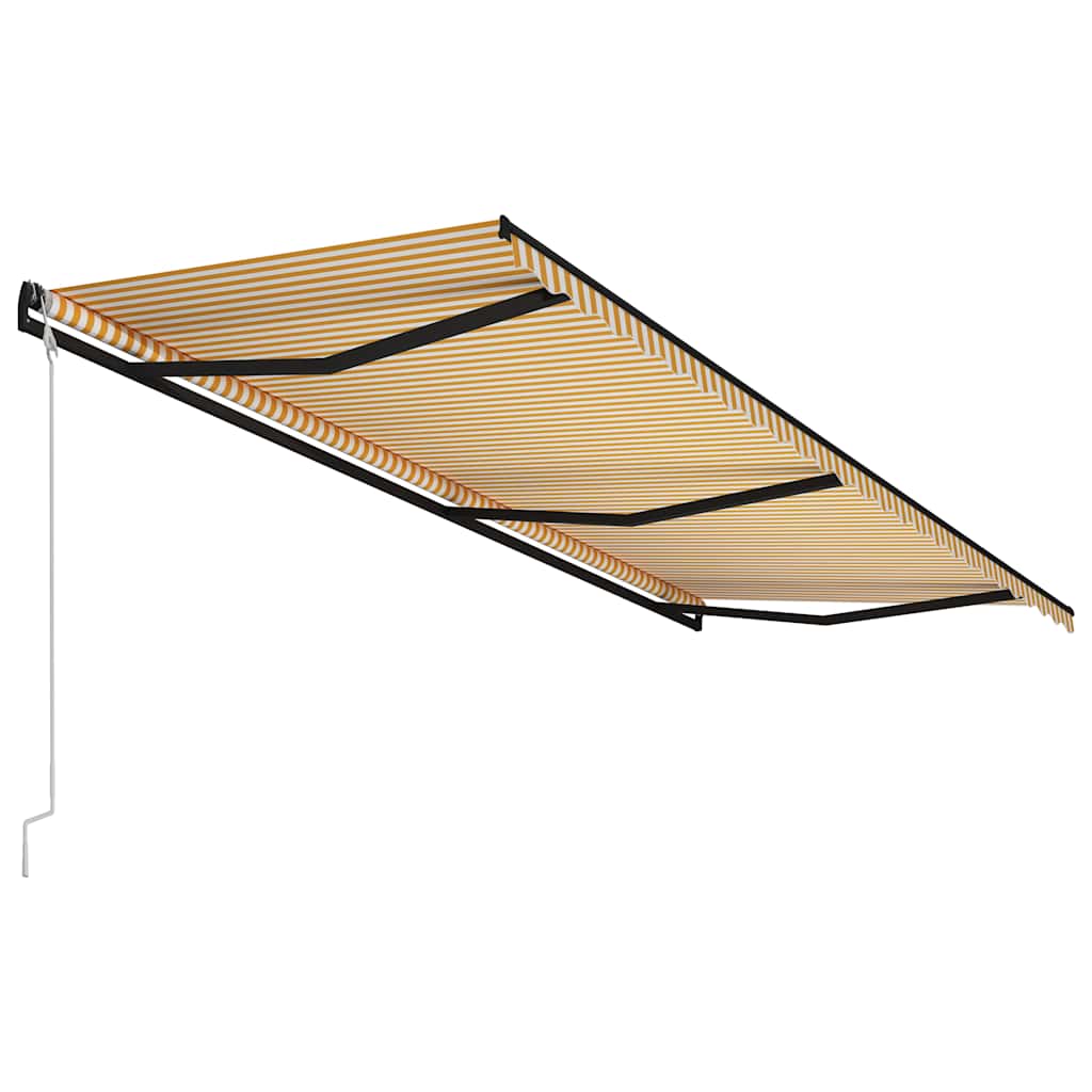 Tenda da Sole Retrattile Automatica 600x300 cm Gialla e Bianca