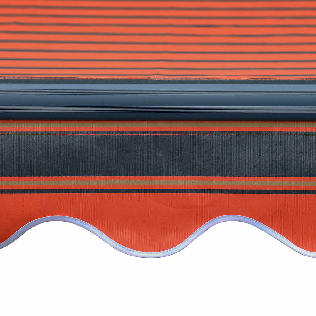 Tenda da Sole Retrattile Sensore Vento LED 500x300cm Arancio Marrone