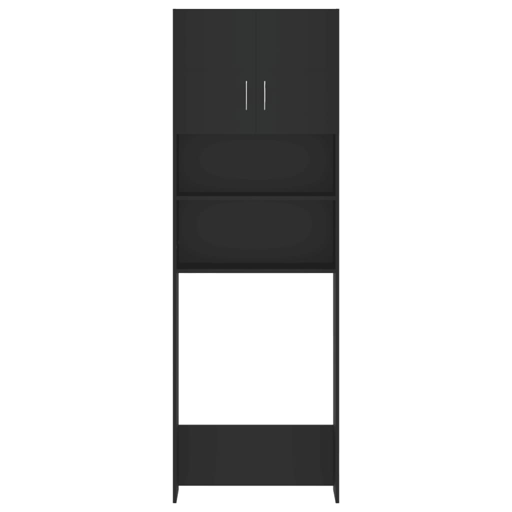 Set Mobili per Lavatrice Nero in Truciolato