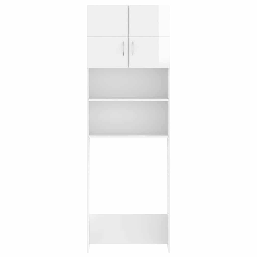 Set Mobili per Lavatrice Bianco Lucido in Truciolato