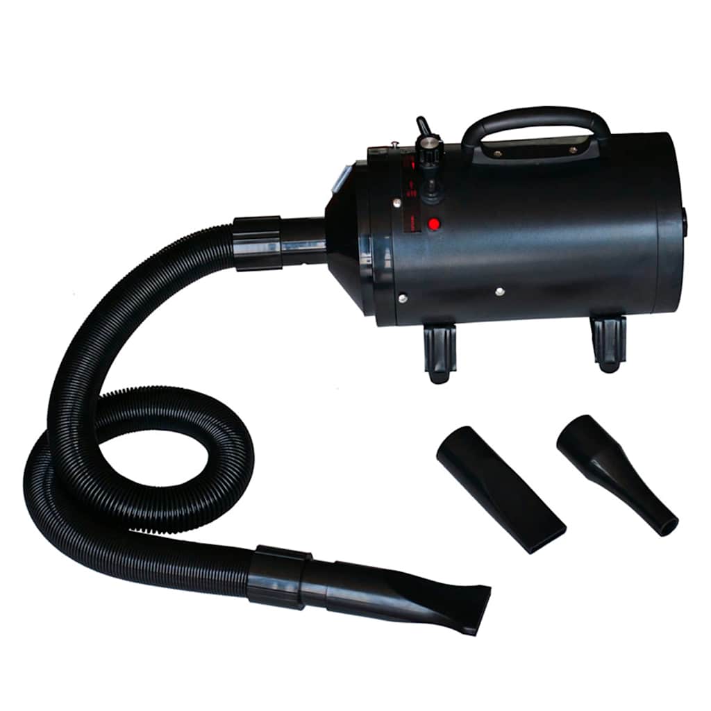 Asciugatore per Cani Motore Singolo Stand Nero Plastica Acciaio