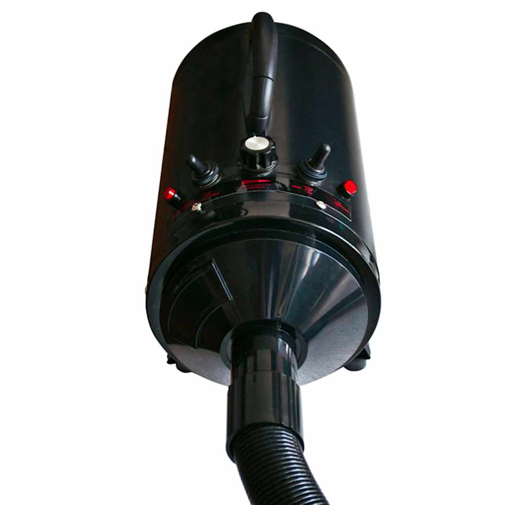 Asciugatore per Cani Motore Singolo Stand Nero Plastica Acciaio