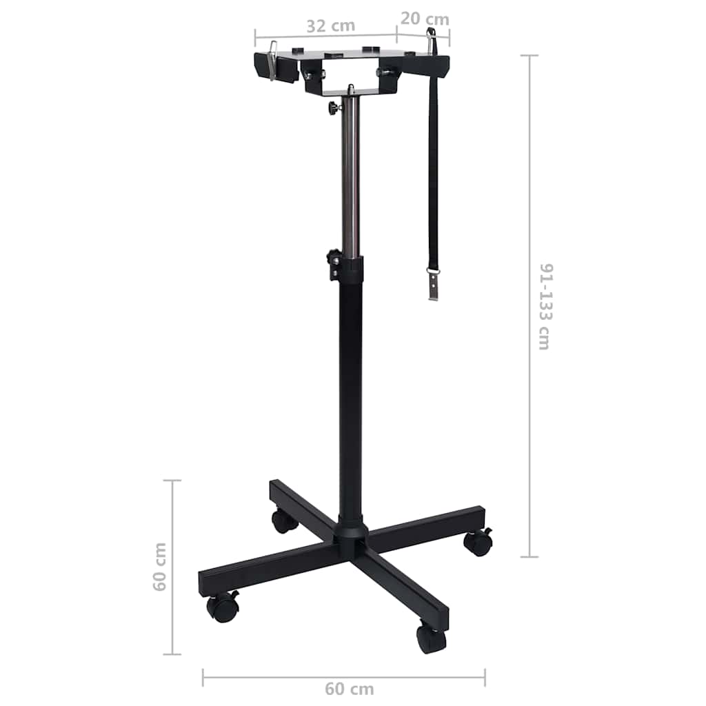 Asciugatore per Cani Motore Doppio Stand Nero Plastica Acciaio