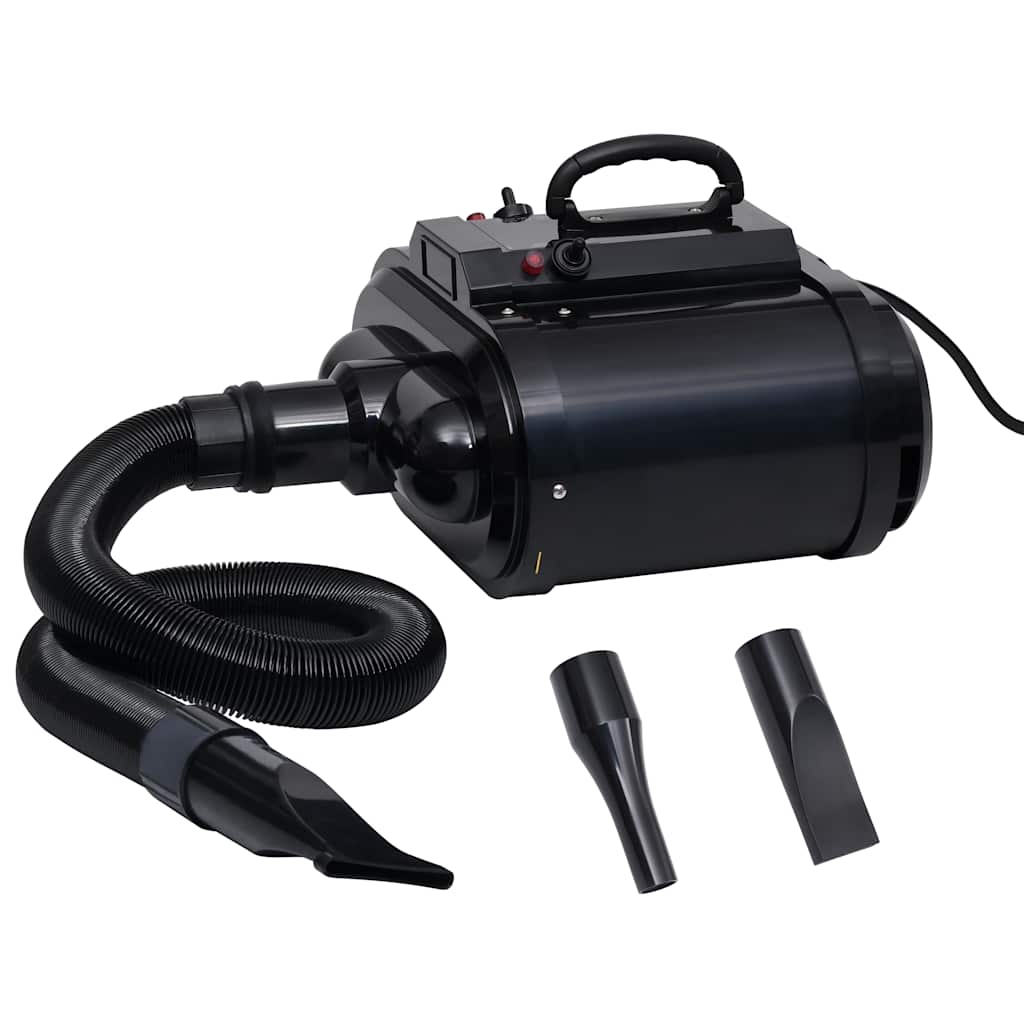 Asciugatore per Cani Motore Doppio Stand Nero Plastica Acciaio