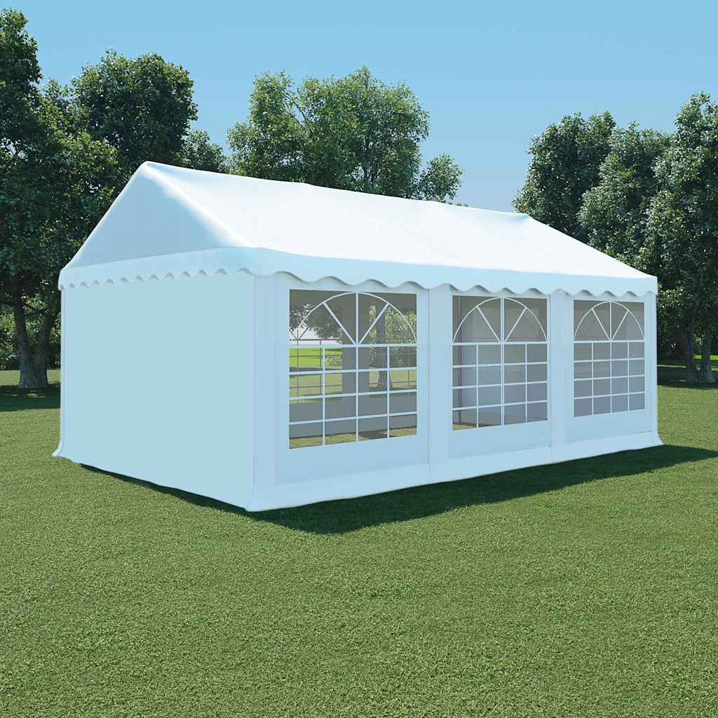 Gazebo da Giardino in PVC 4x6 m Bianco
