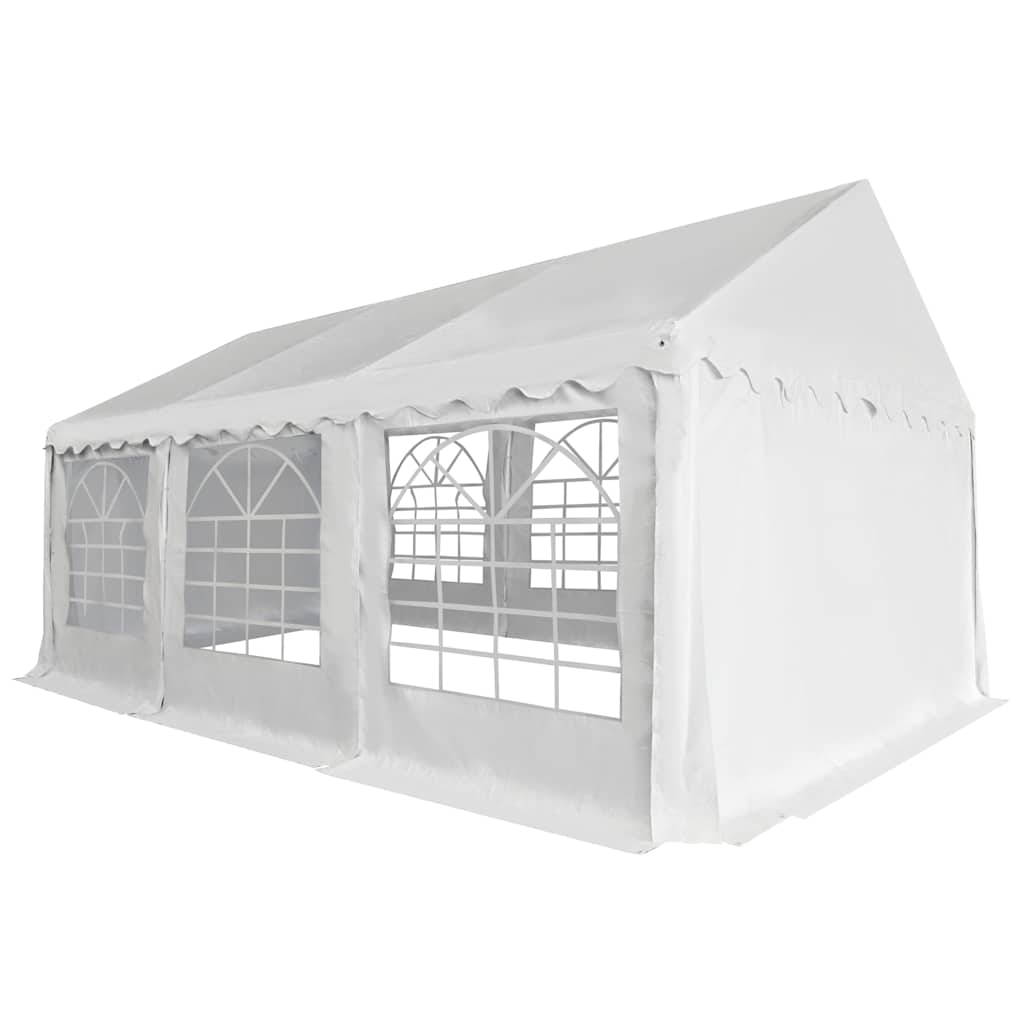 Gazebo da Giardino in PVC 4x6 m Bianco