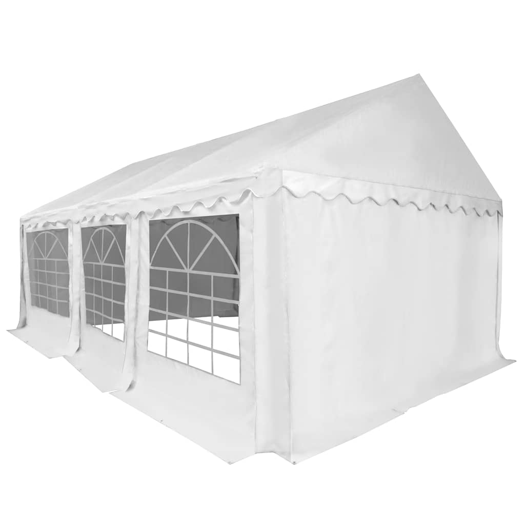 Gazebo da Giardino in PVC 4x6 m Bianco