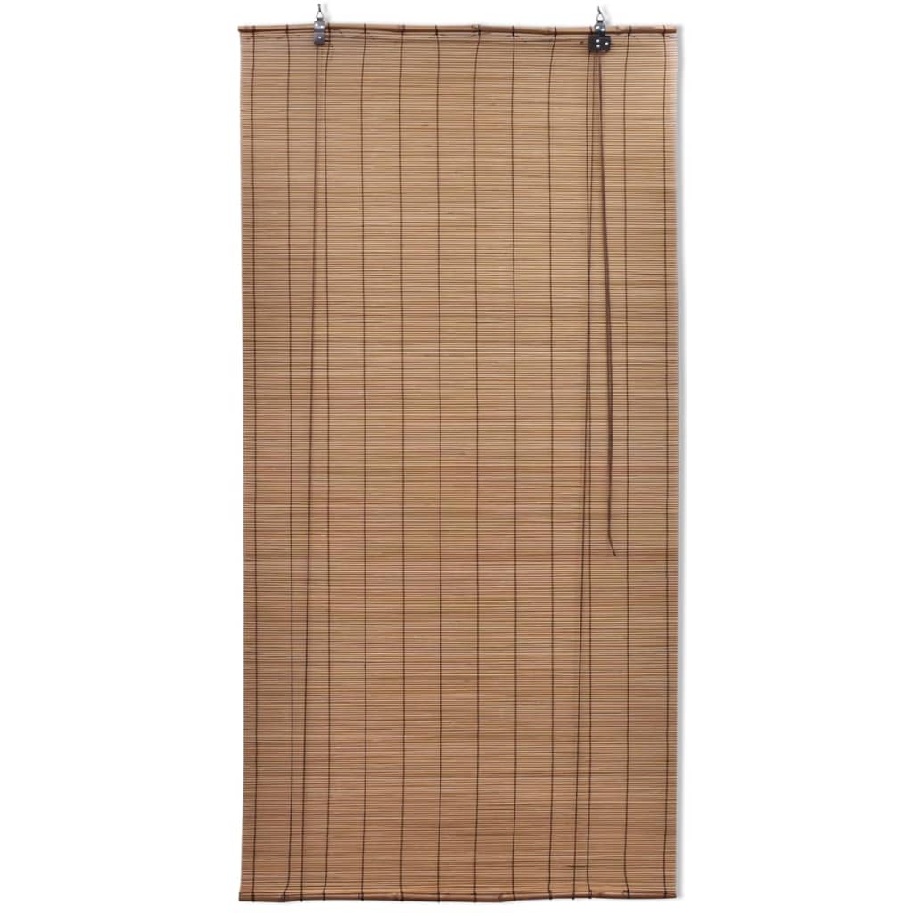 Tende a Rullo in Bambù 2 pz Marroni 120x220 cm