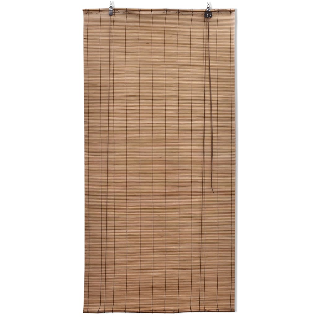 Tende a Rullo in Bambù 2pz 150x220 cm Marroni