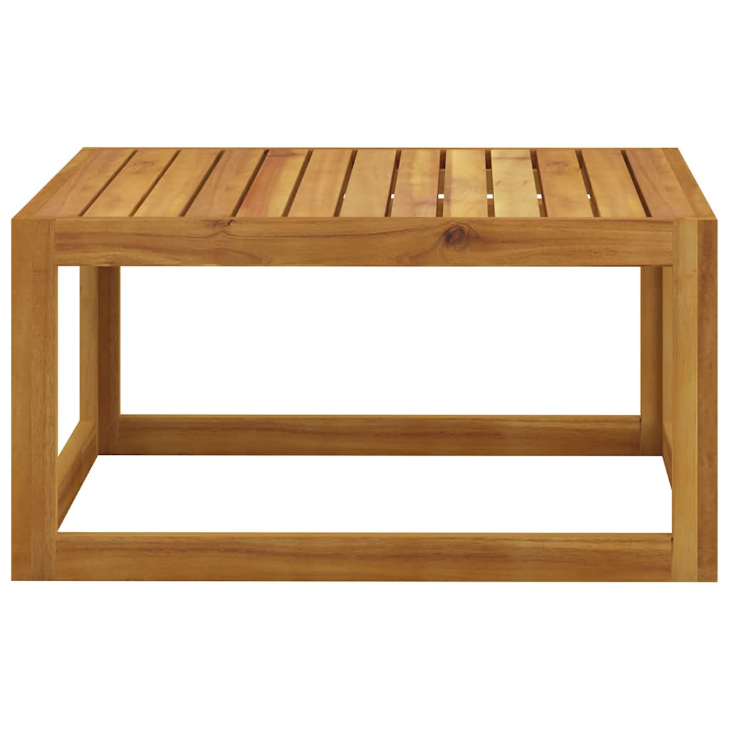 Set Divani da Giardino 4 pz con Cuscini Crema Massello Acacia
