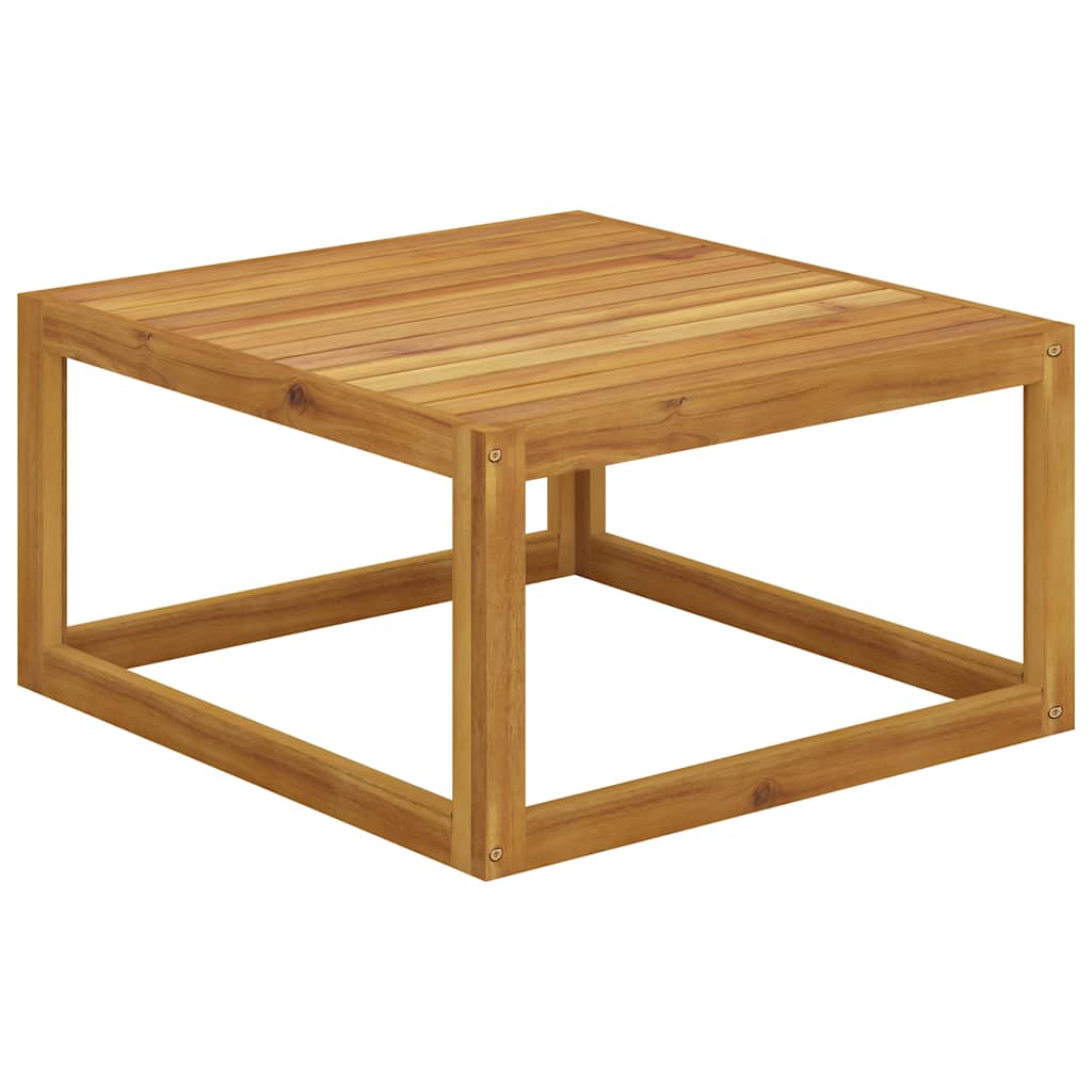 Set Divani da Giardino 4 pz con Cuscini Crema Massello Acacia