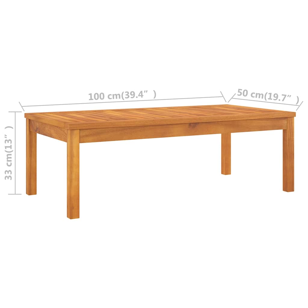 Set Divani da Giardino 4 pz con Cuscini Crema in Legno Acacia