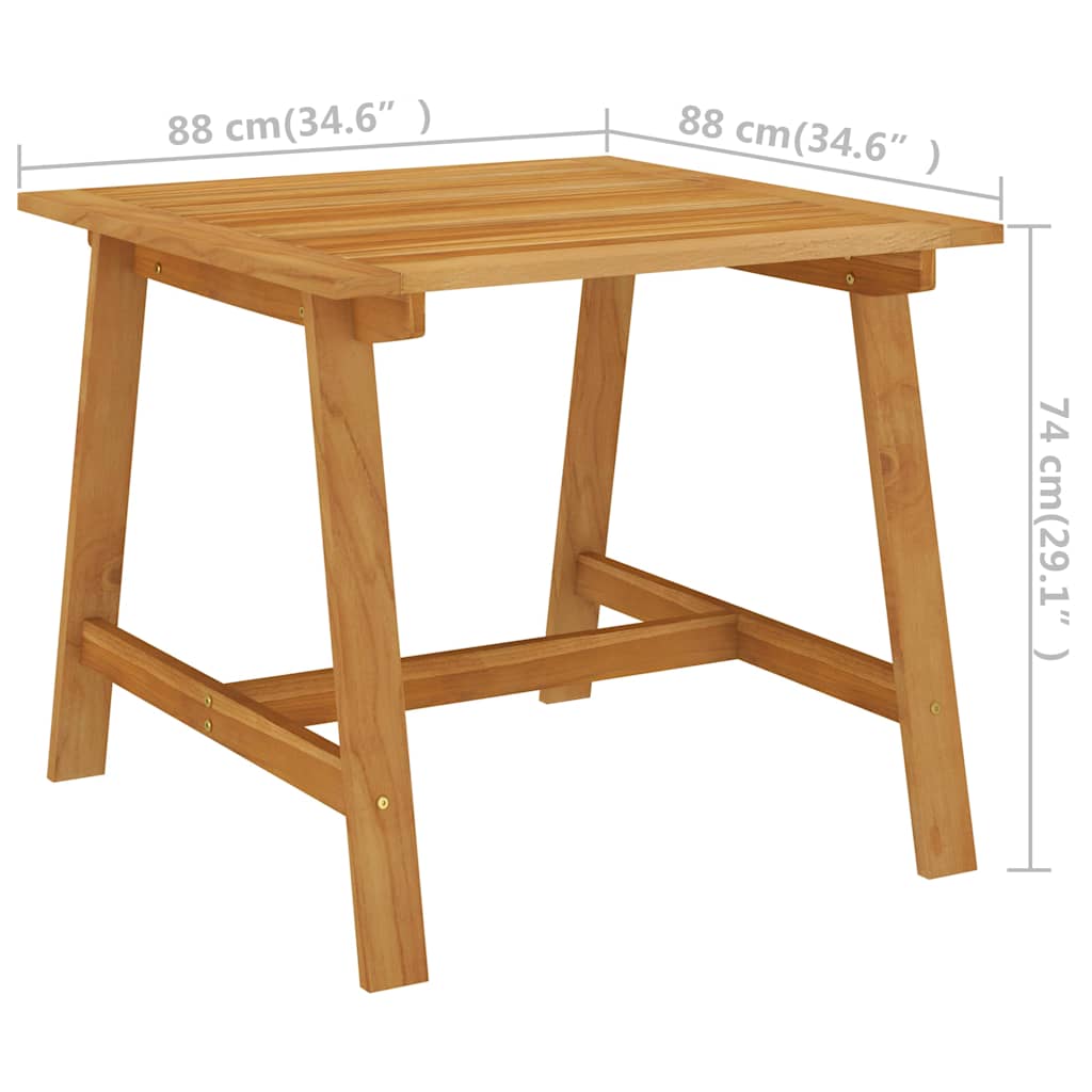 Set da Pranzo da Giardino 5 pz in Legno Massello di Acacia