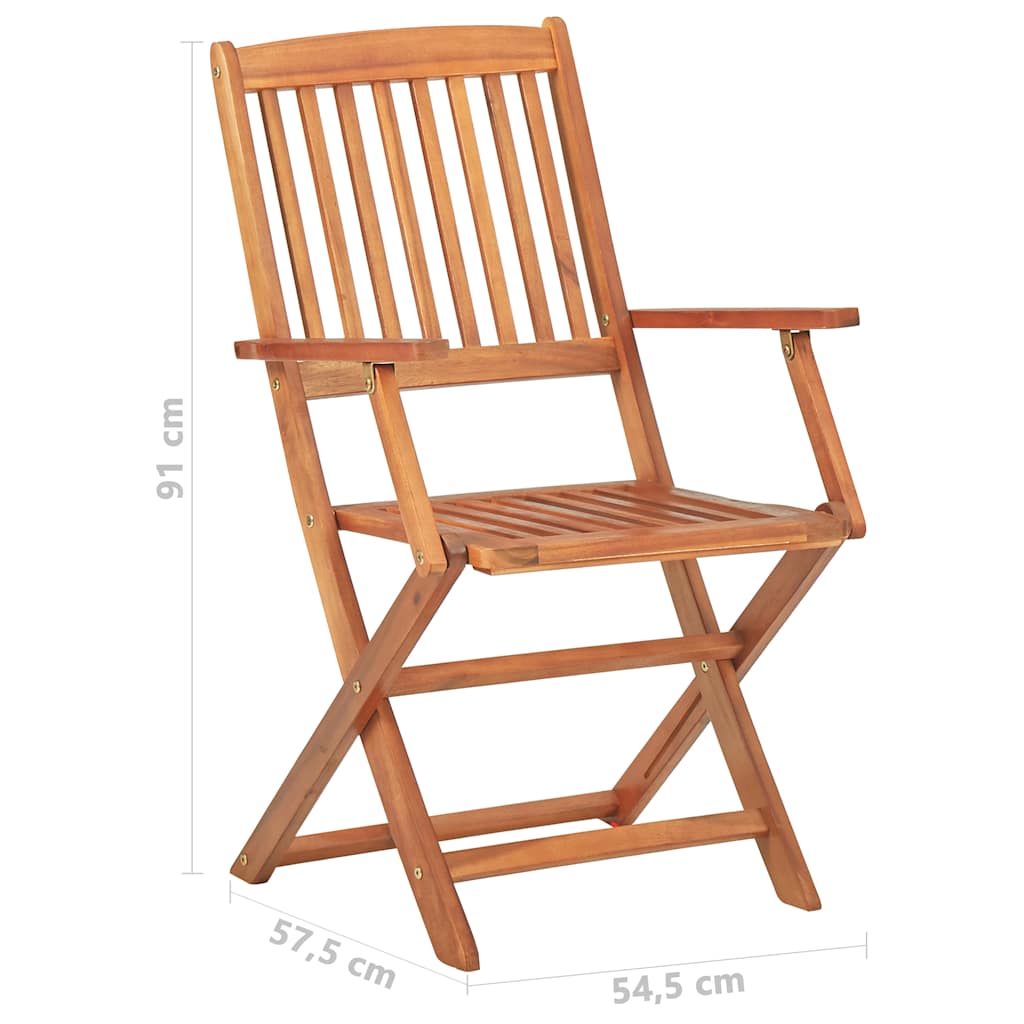 Set da Bistrot 4 pz in Legno Massello di Acacia
