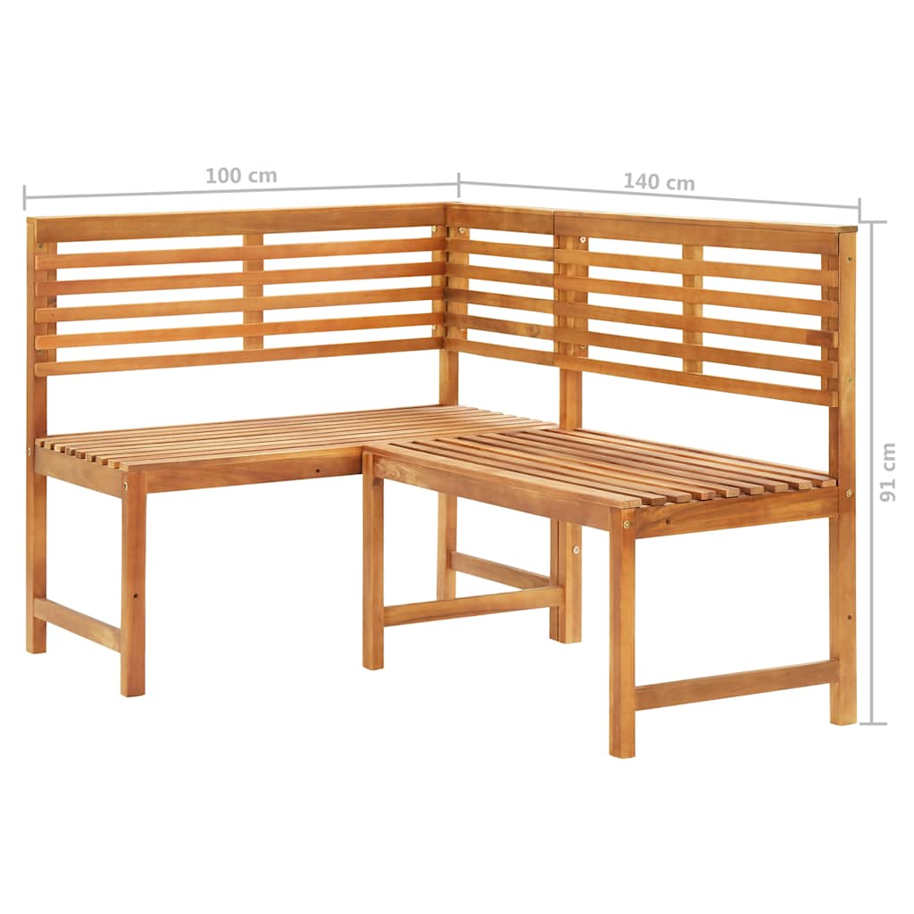 Set da Bistrot 4 pz in Legno Massello di Acacia
