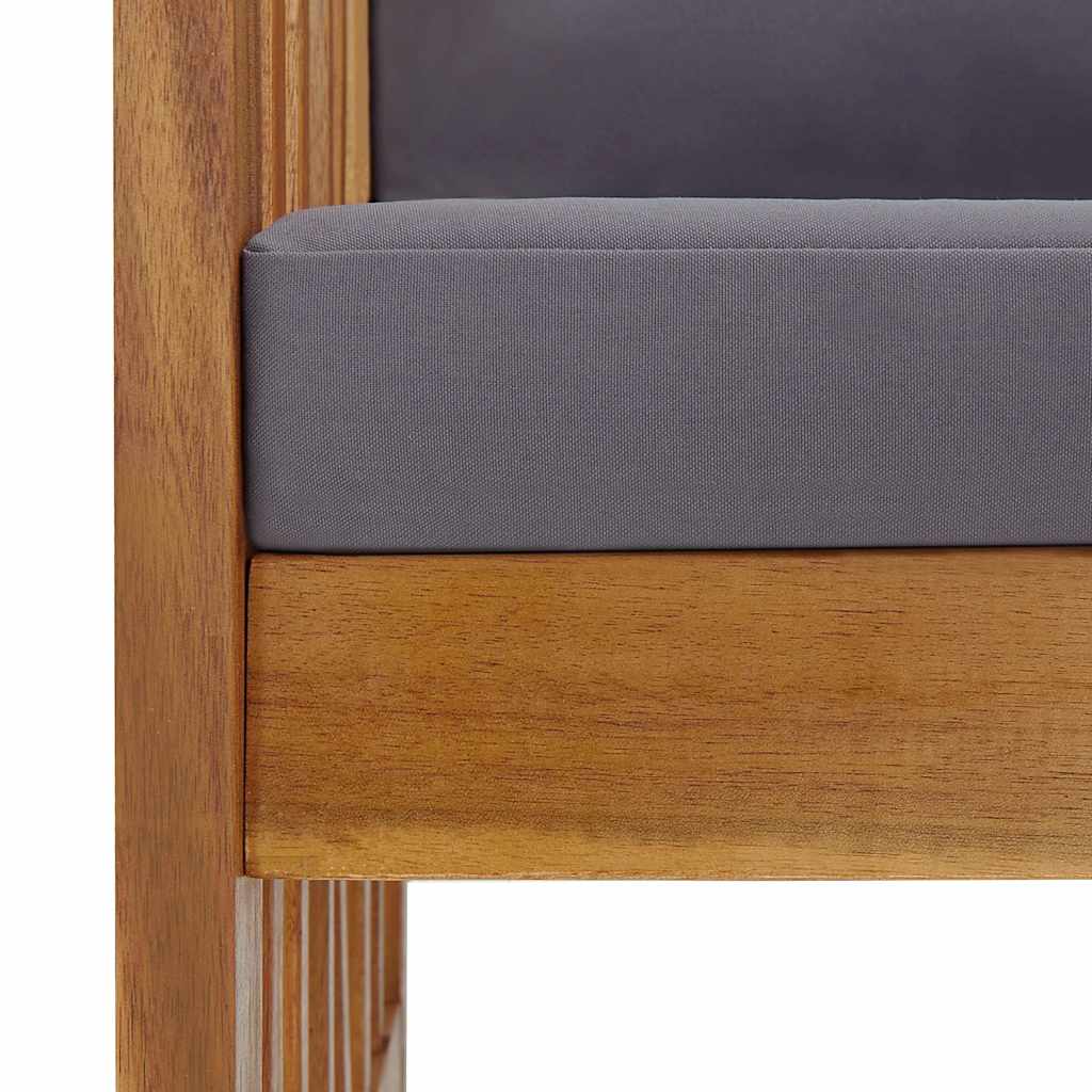 Set Divani da Giardino 3 pz con Cuscini in Massello di Acacia