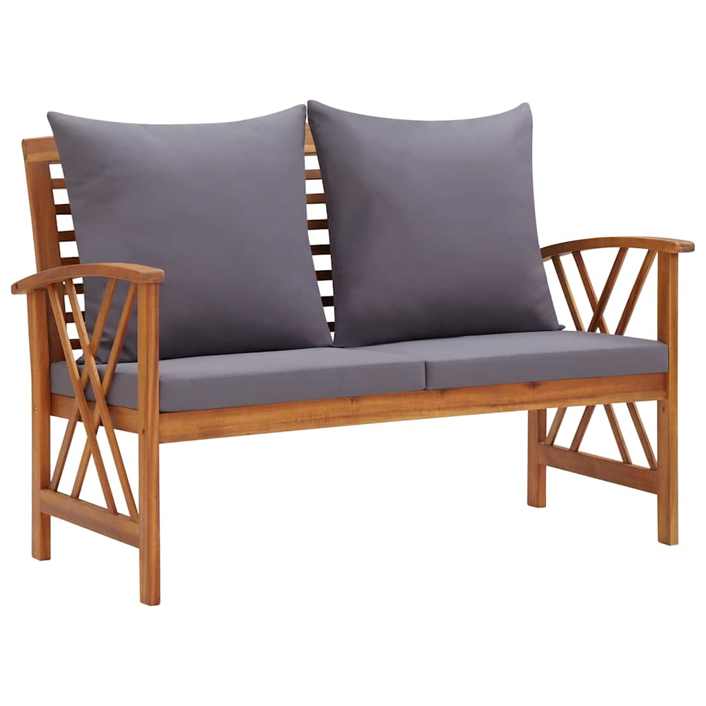 Set Divani da Giardino 3 pz con Cuscini in Massello di Acacia