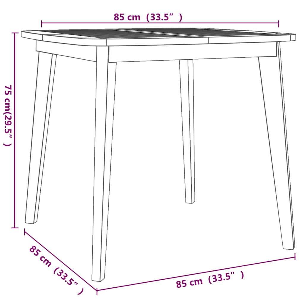 Set Mobili da Pranzo per Giardino 5 pz Legno Massello di Acacia